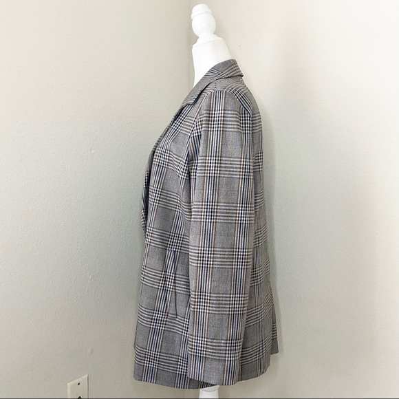 madewell - caldwell double-breasted blazer menswear plaid checkered oversized - Picture 4 of 7